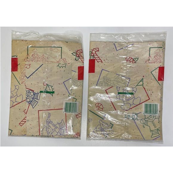 Lot of‎ 2 Vintage Cleo Color Your Own Wrapping Paper Christmas Holiday - Picture 5 of 7